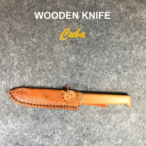 Wooden Knife Cuba with Sheath - Picture 1 of 5